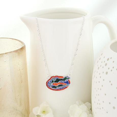 Florida Gators crystal logo necklace