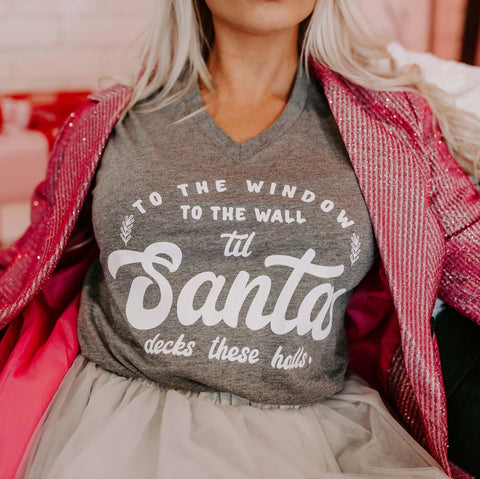 Deck these halls santa shirt